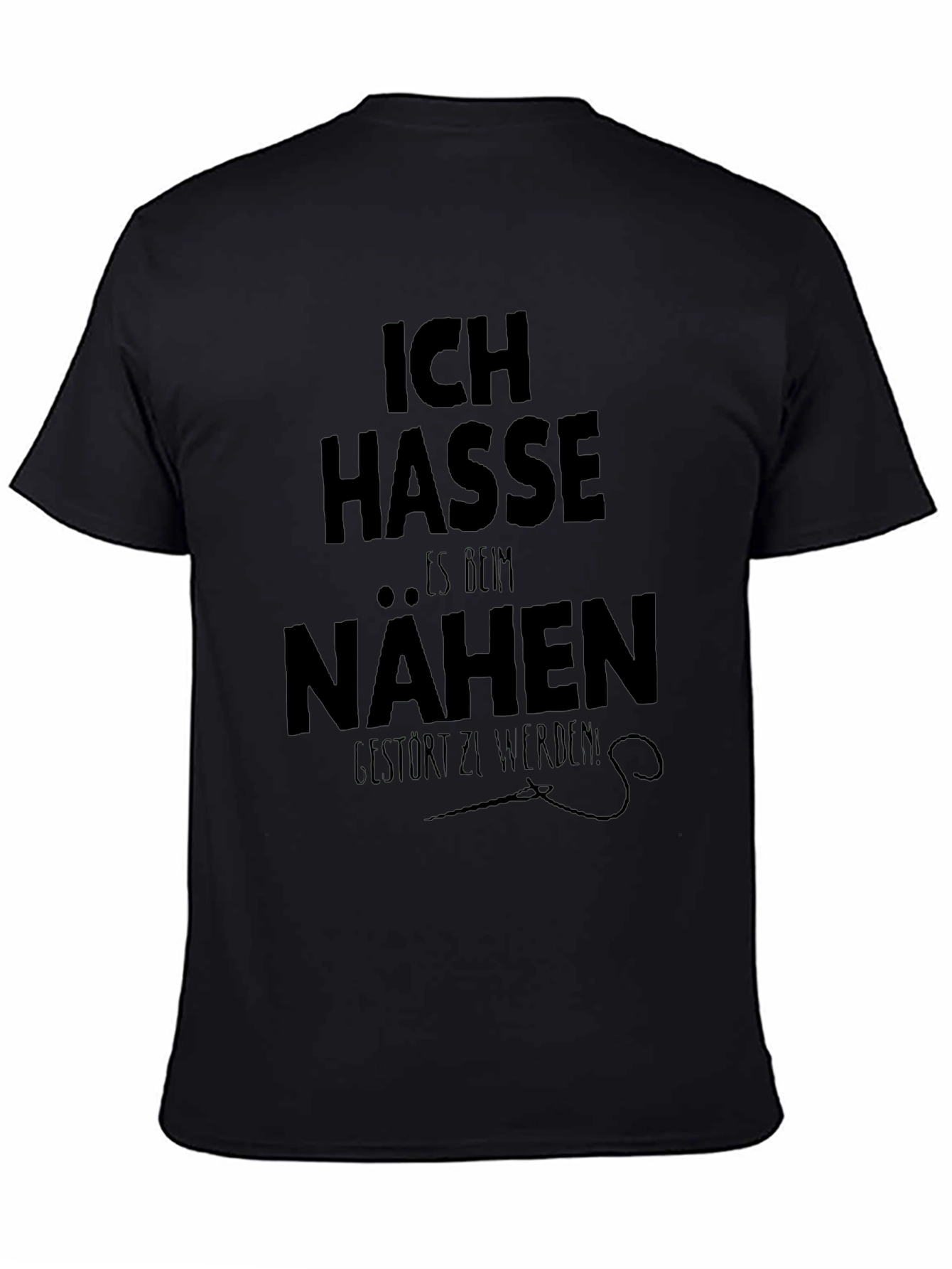 Ich Hasse Nähen Graphic T-Shirt - Black