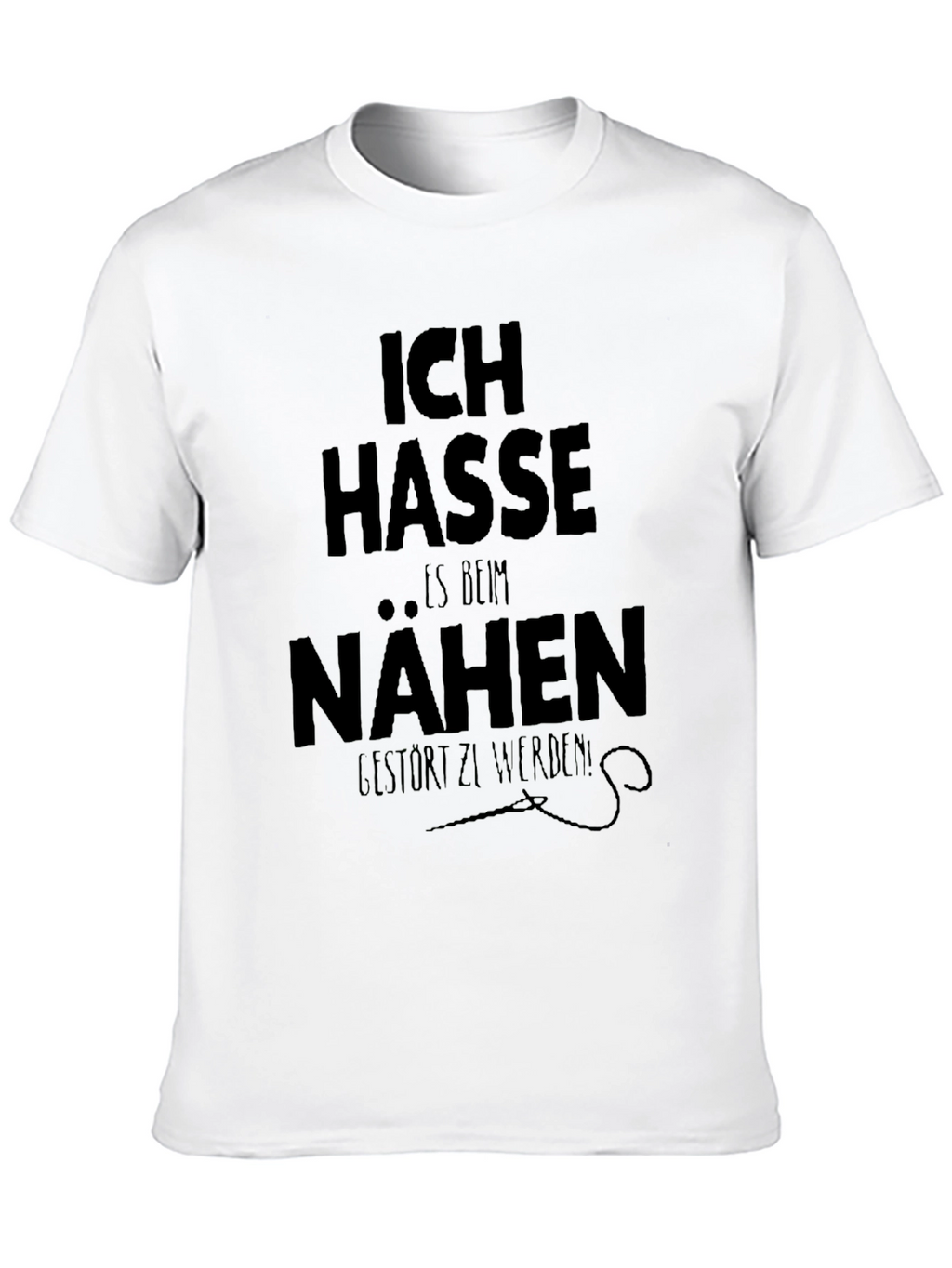 Ich Hasse Nähen Graphic T-Shirt - Black