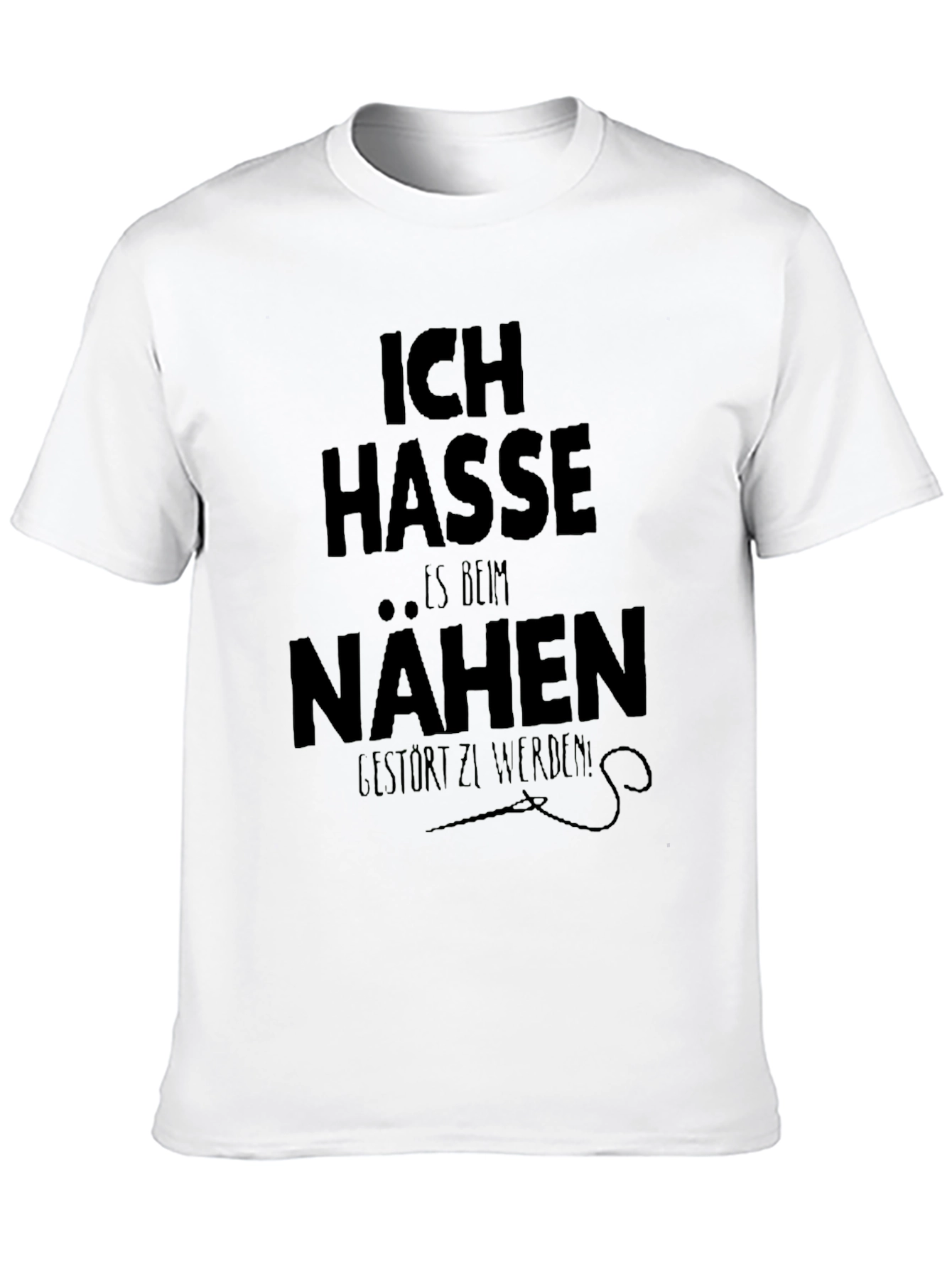 Ich Hasse Nähen Graphic T-Shirt - Black