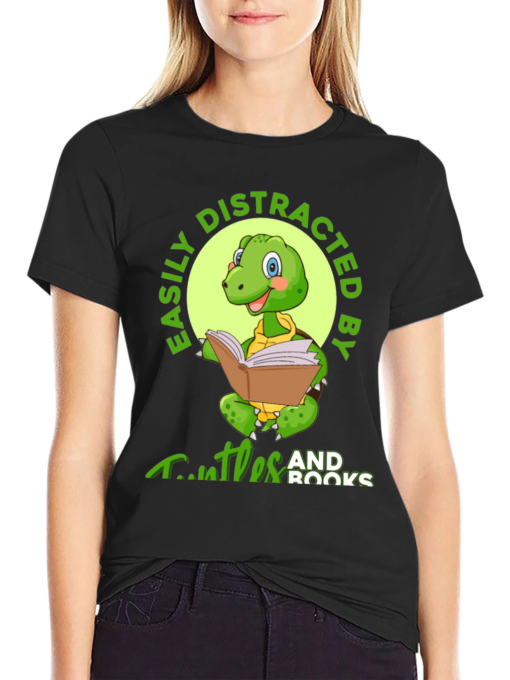 Turtle and Books T-Shirt