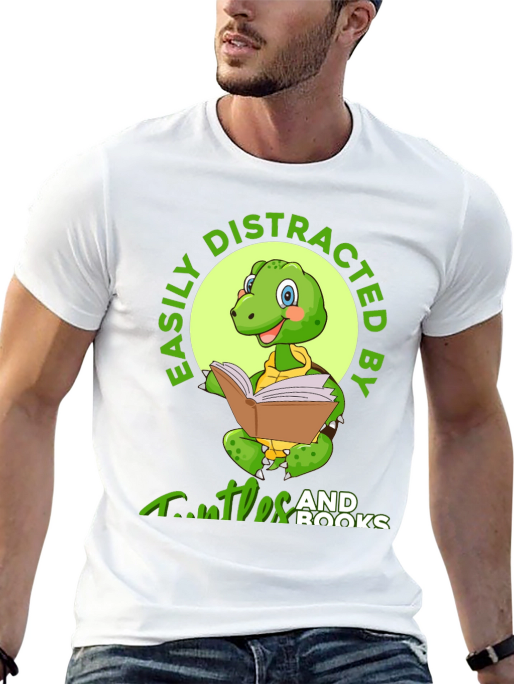 Turtle and Books T-Shirt