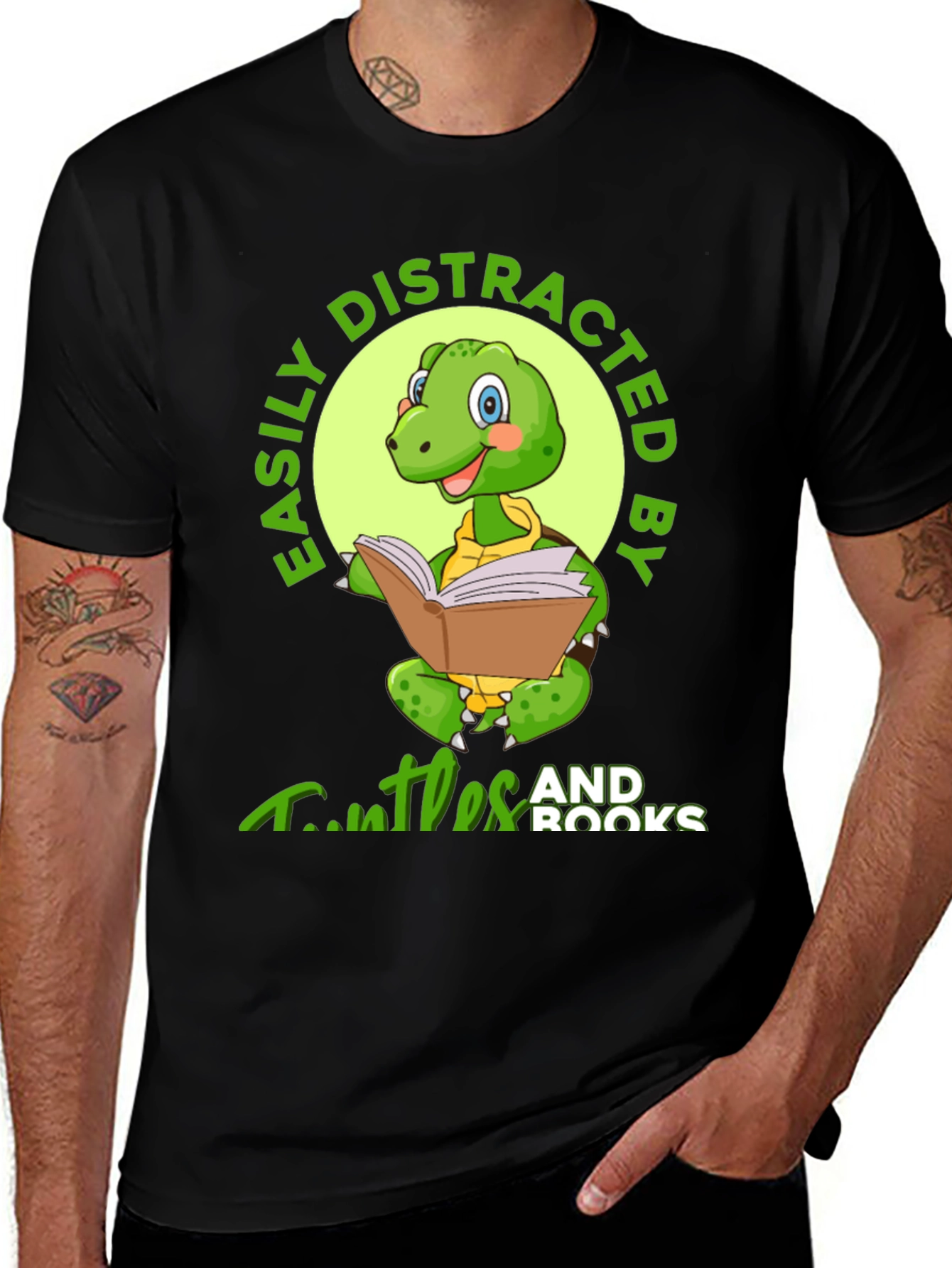 Turtle and Books T-Shirt