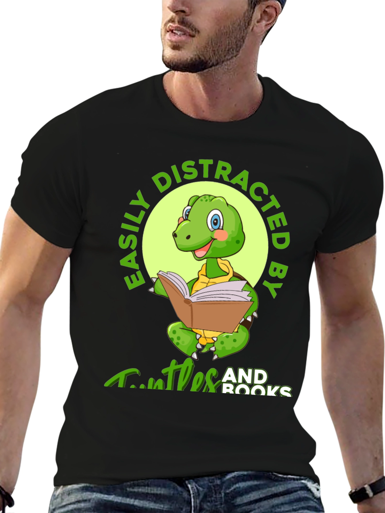 Turtle and Books T-Shirt