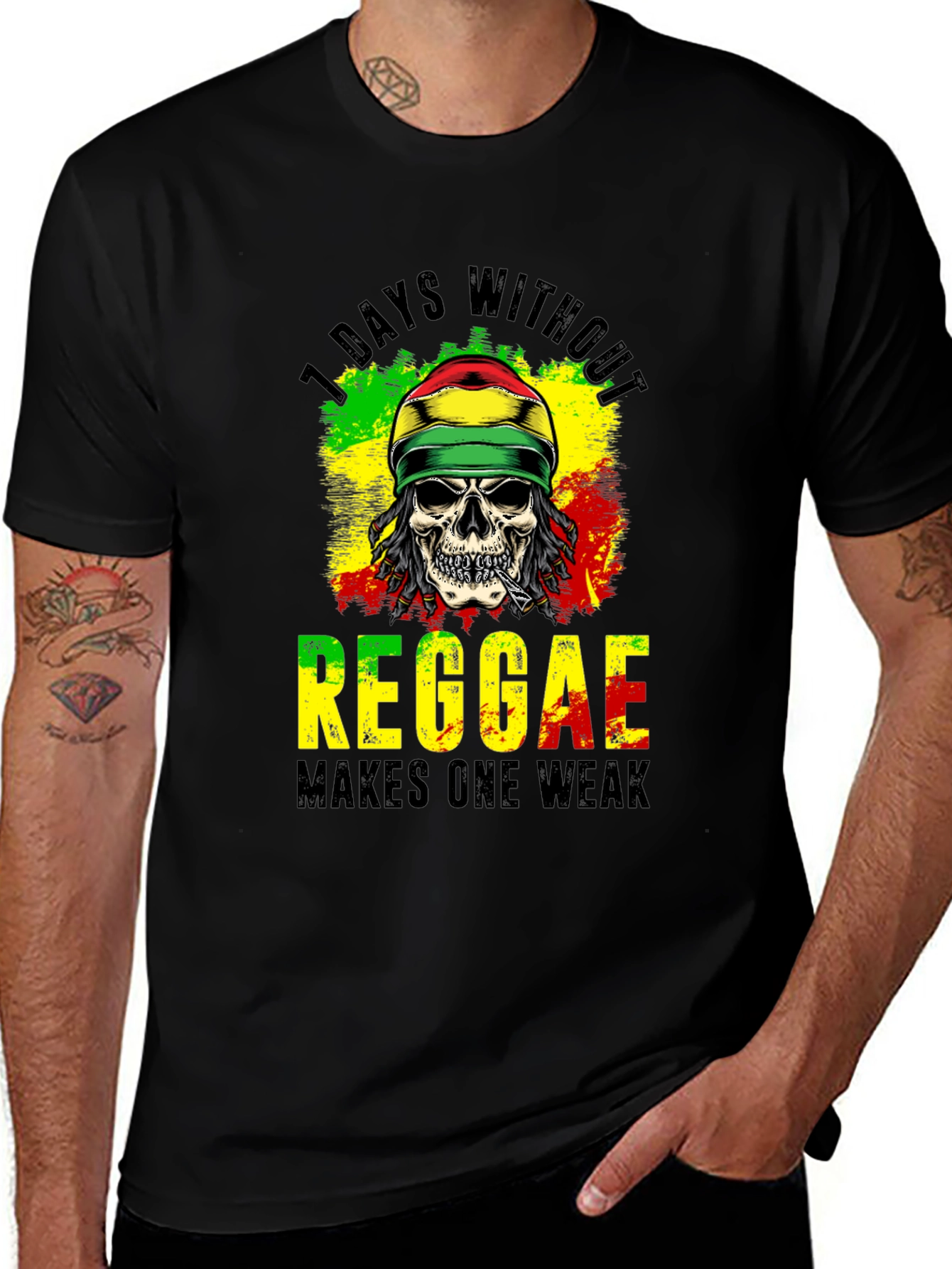 Reggae Skull Graphic Tee
