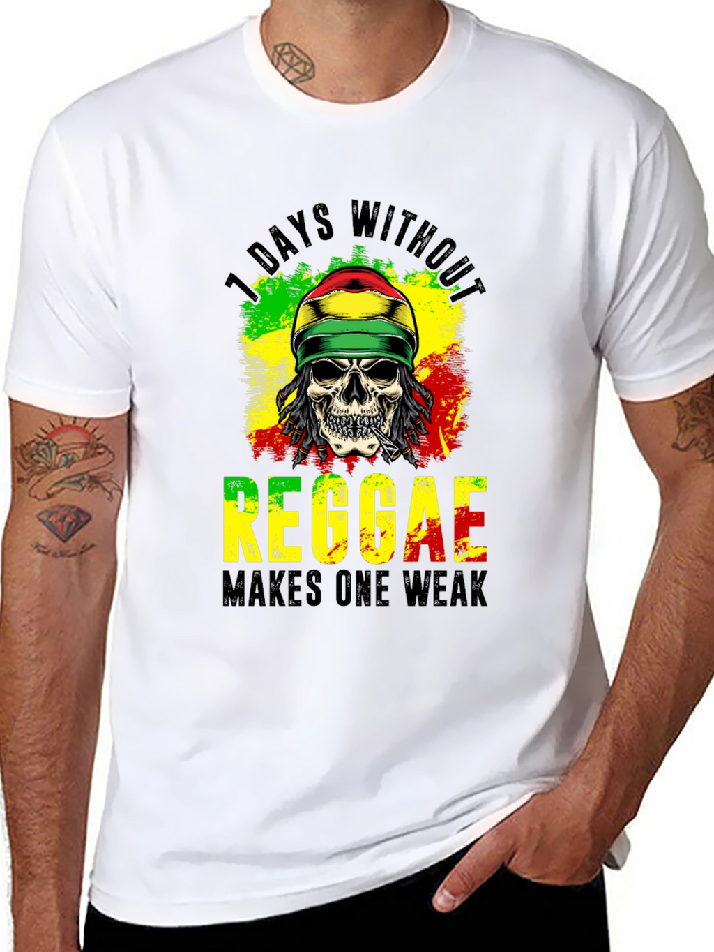 Reggae Skull Graphic Tee