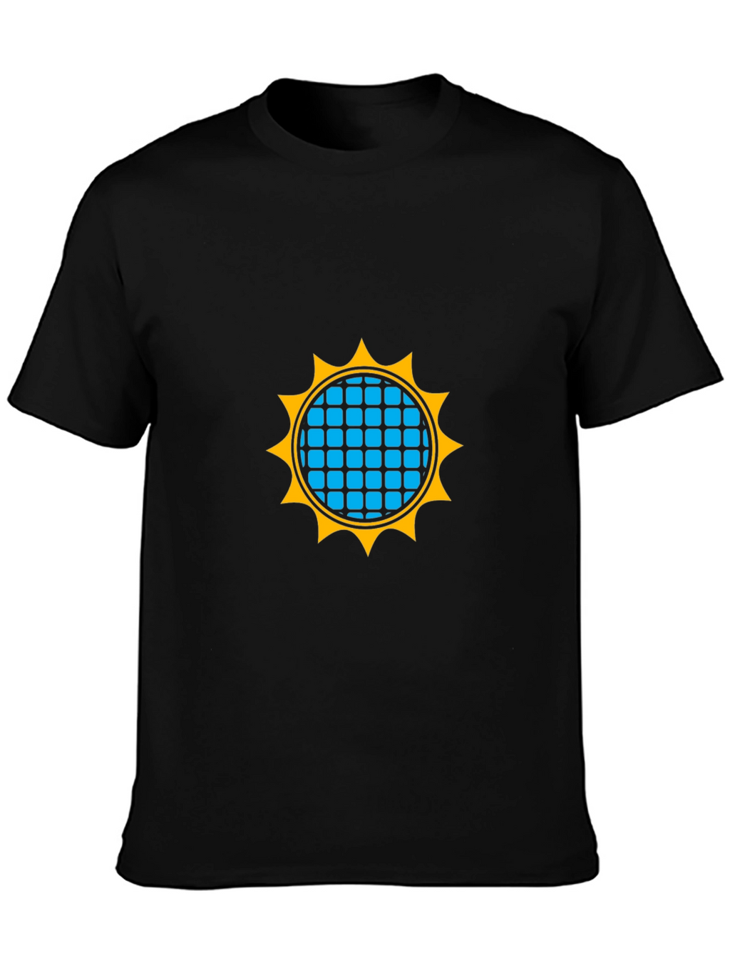 Geometric Sun Graphic Black T-Shirt