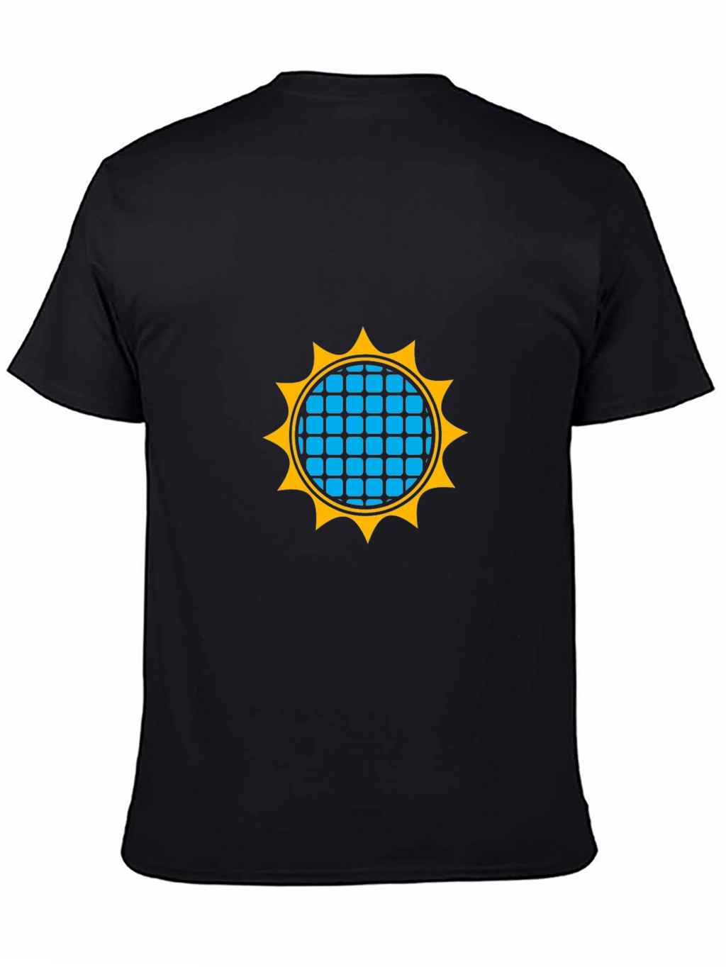 Geometric Sun Graphic Black T-Shirt