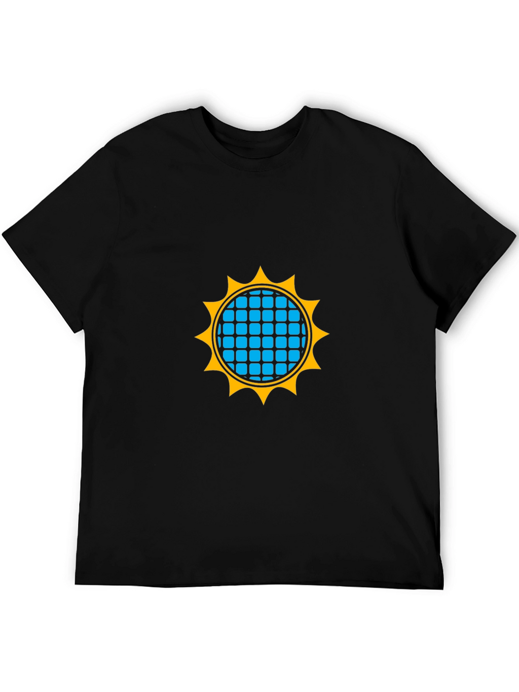 Geometric Sun Graphic Black T-Shirt