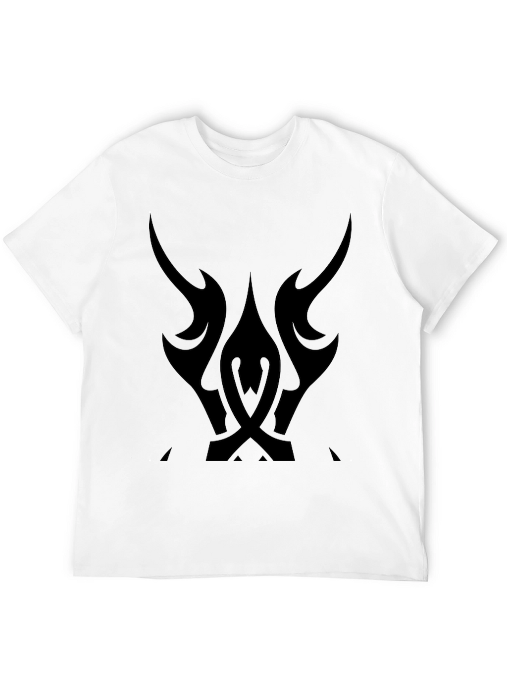 Black Graphic Tee - Tribal Tattoo Style Design
