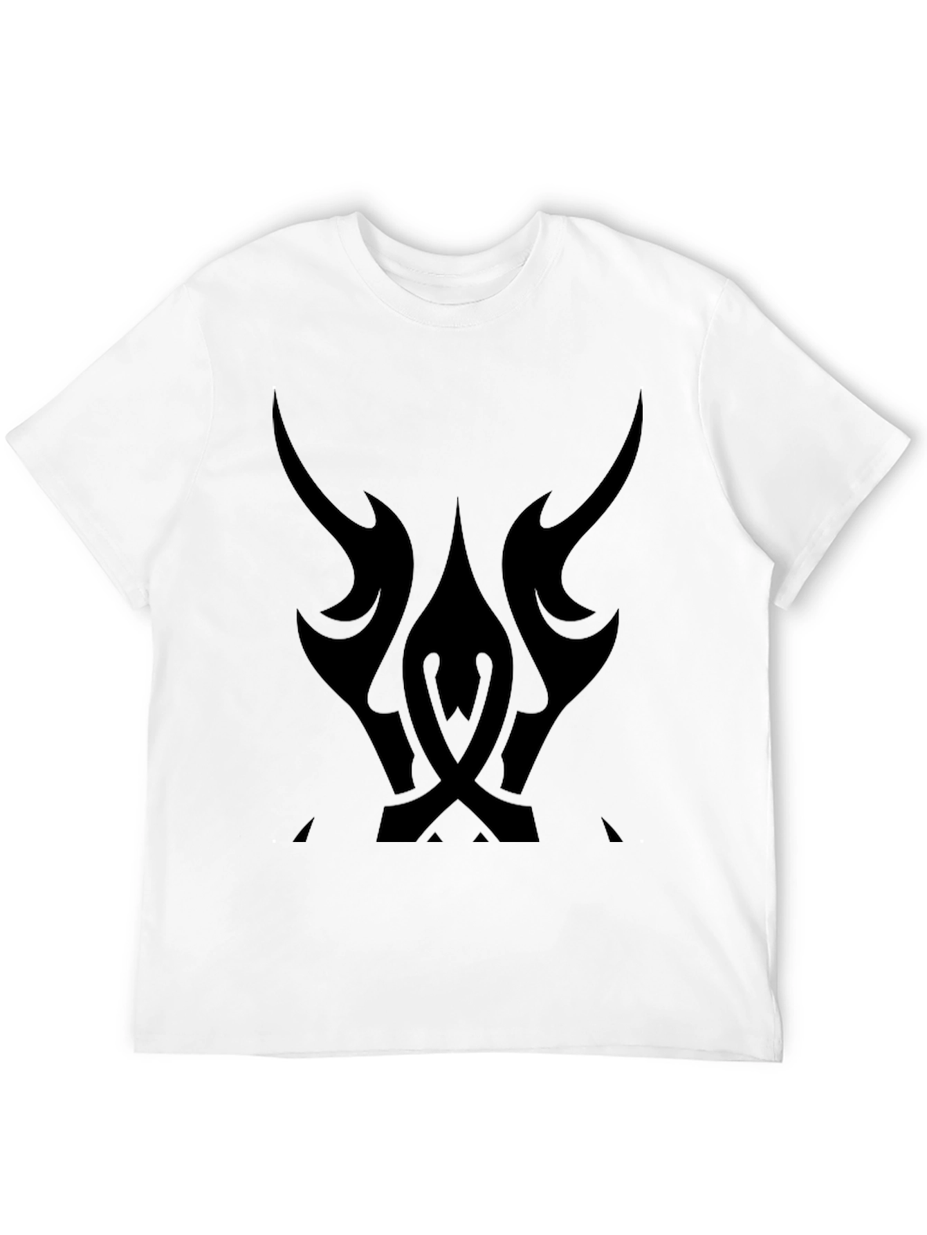 Black Graphic Tee - Tribal Tattoo Style Design