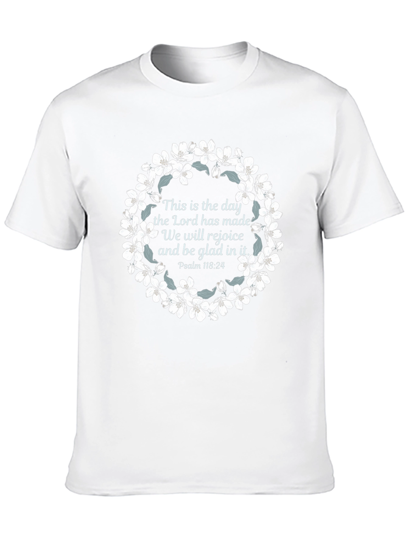 Faith-Inspired Floral Wreath T-Shirt
