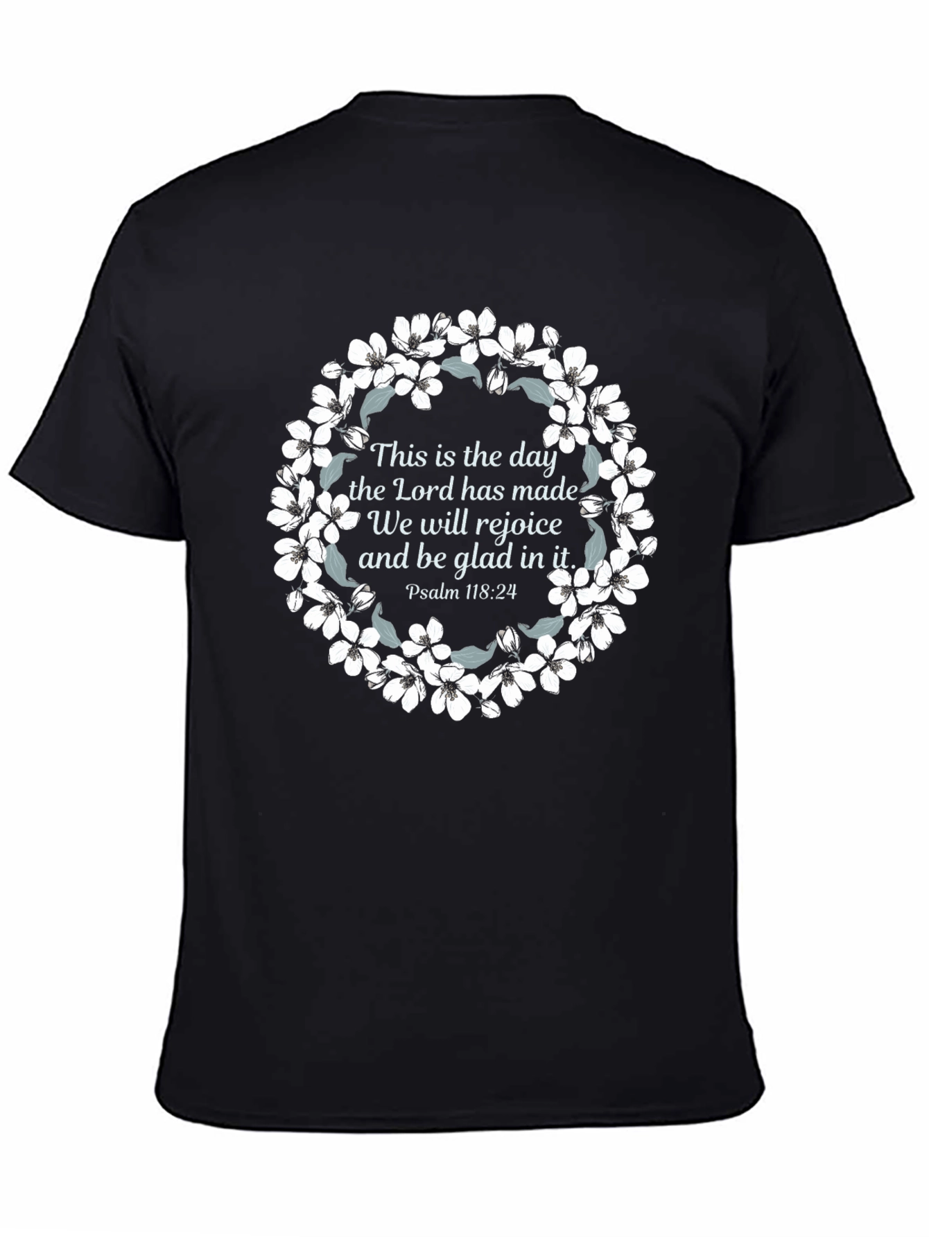 Faith-Inspired Floral Wreath T-Shirt