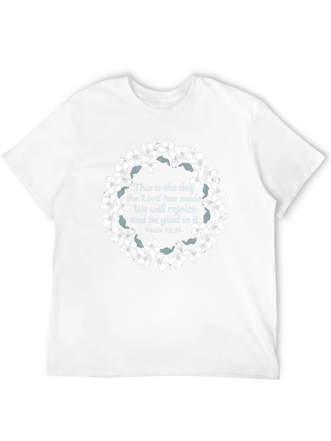 Faith-Inspired Floral Wreath T-Shirt