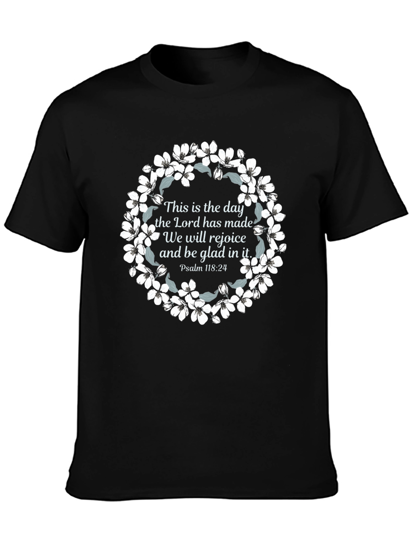 Faith-Inspired Floral Wreath T-Shirt