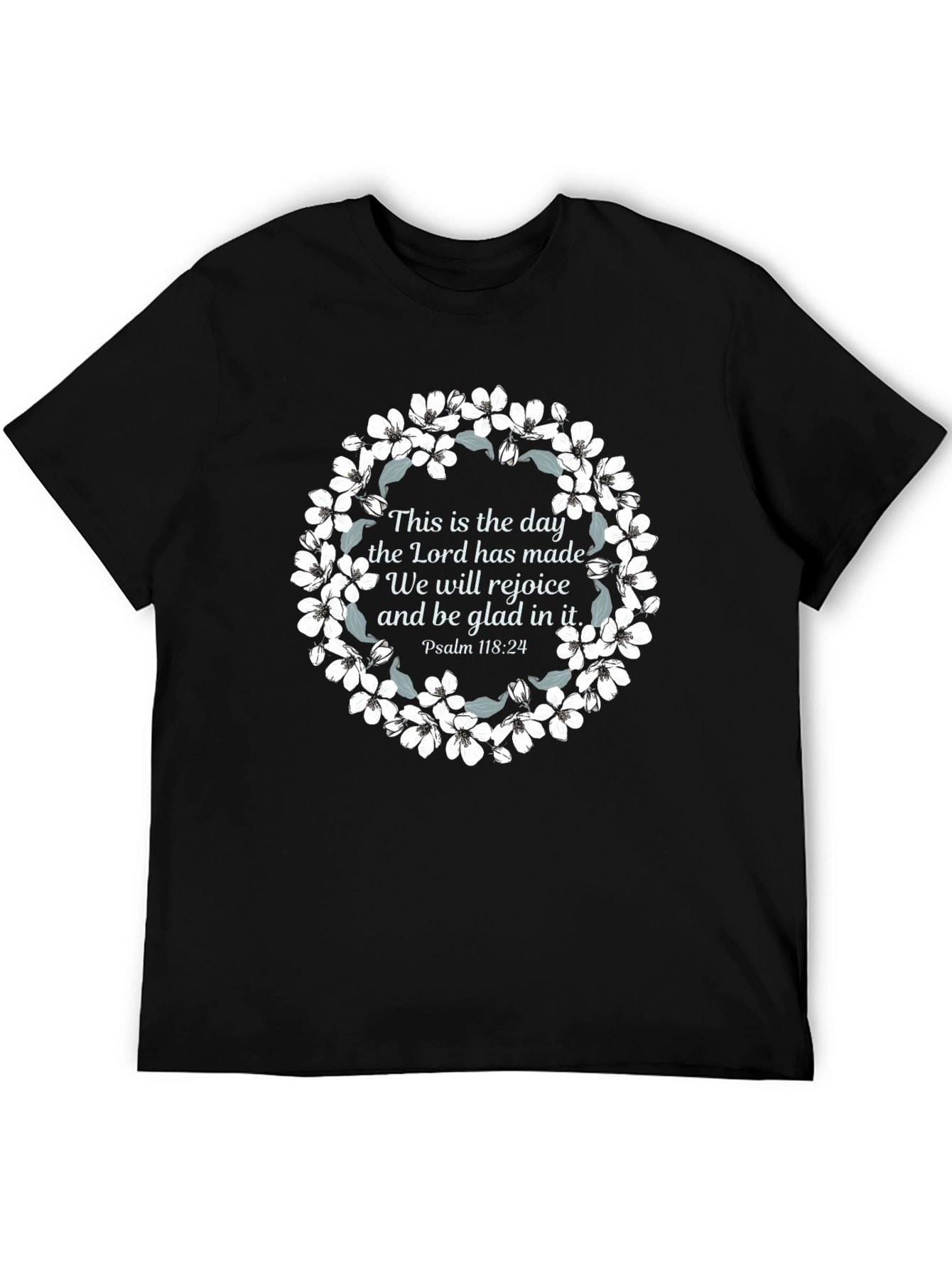 Faith-Inspired Floral Wreath T-Shirt