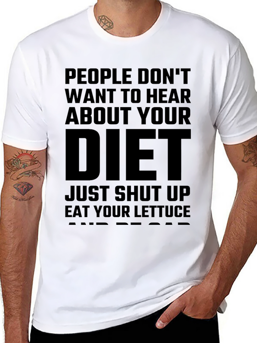 Funny Diet T-Shirt - Lettuce & Peace