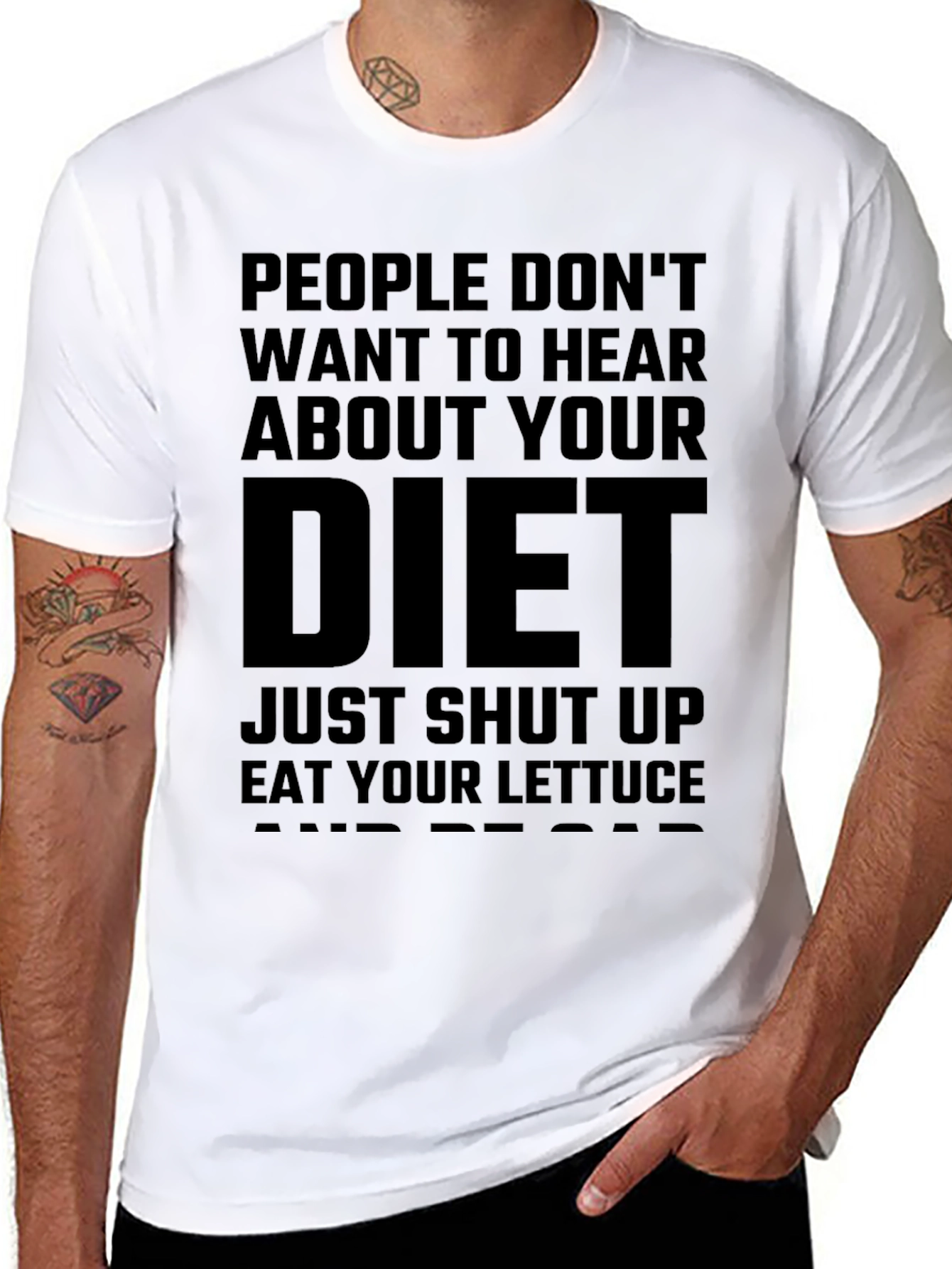 Funny Diet T-Shirt - Lettuce & Peace