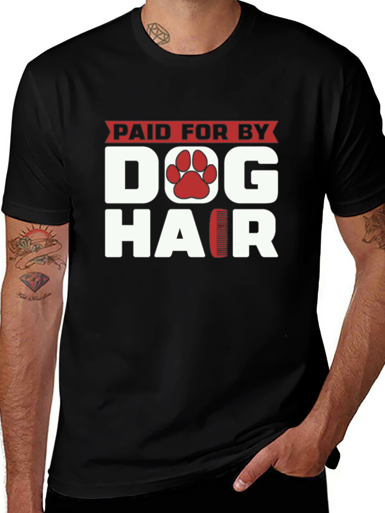 Dog Hair Paid For It Funny Pet Lover T-Shirt