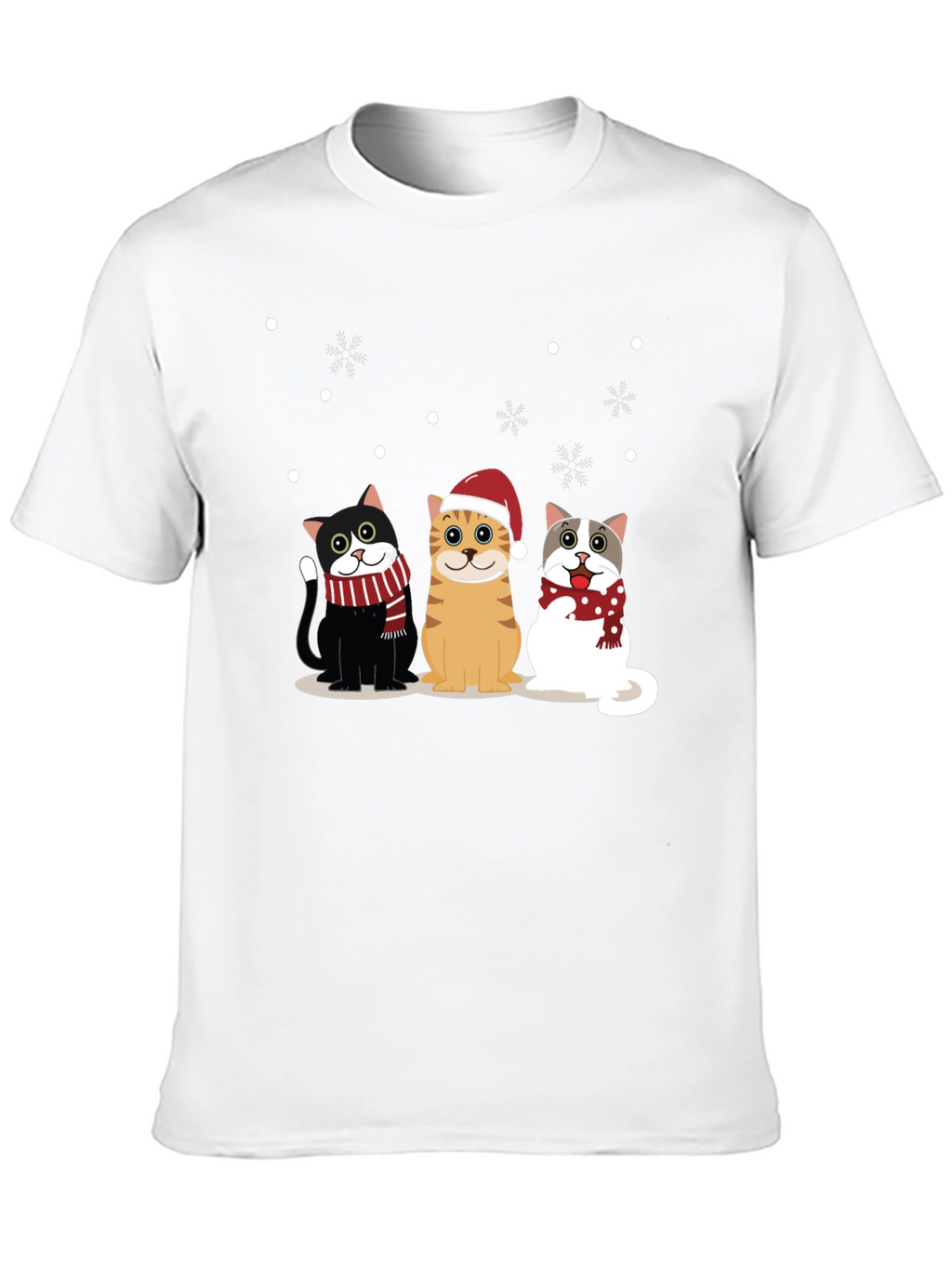 Holiday Cats Black T-Shirt
