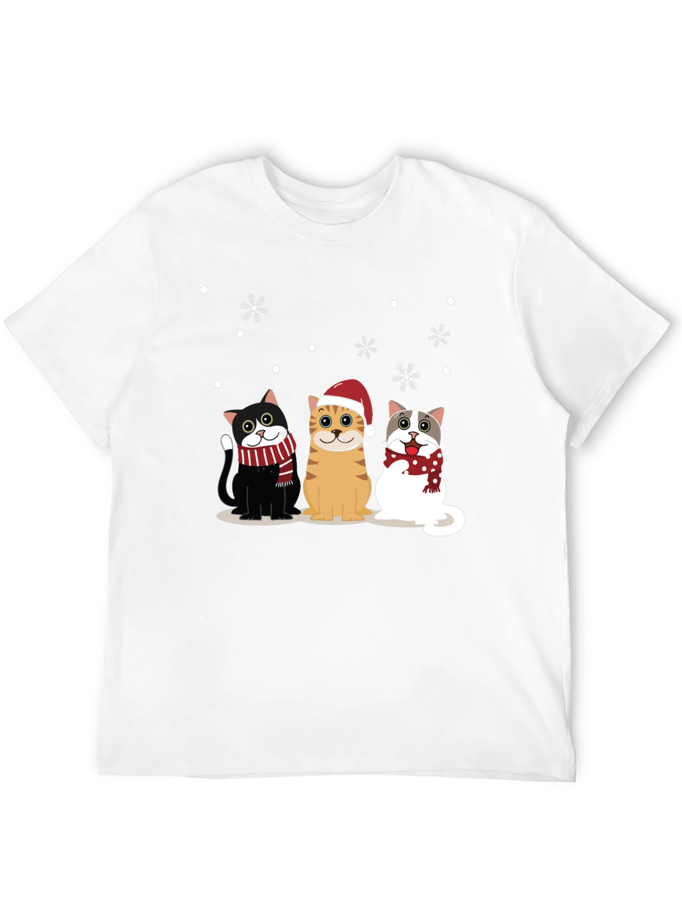 Holiday Cats Black T-Shirt