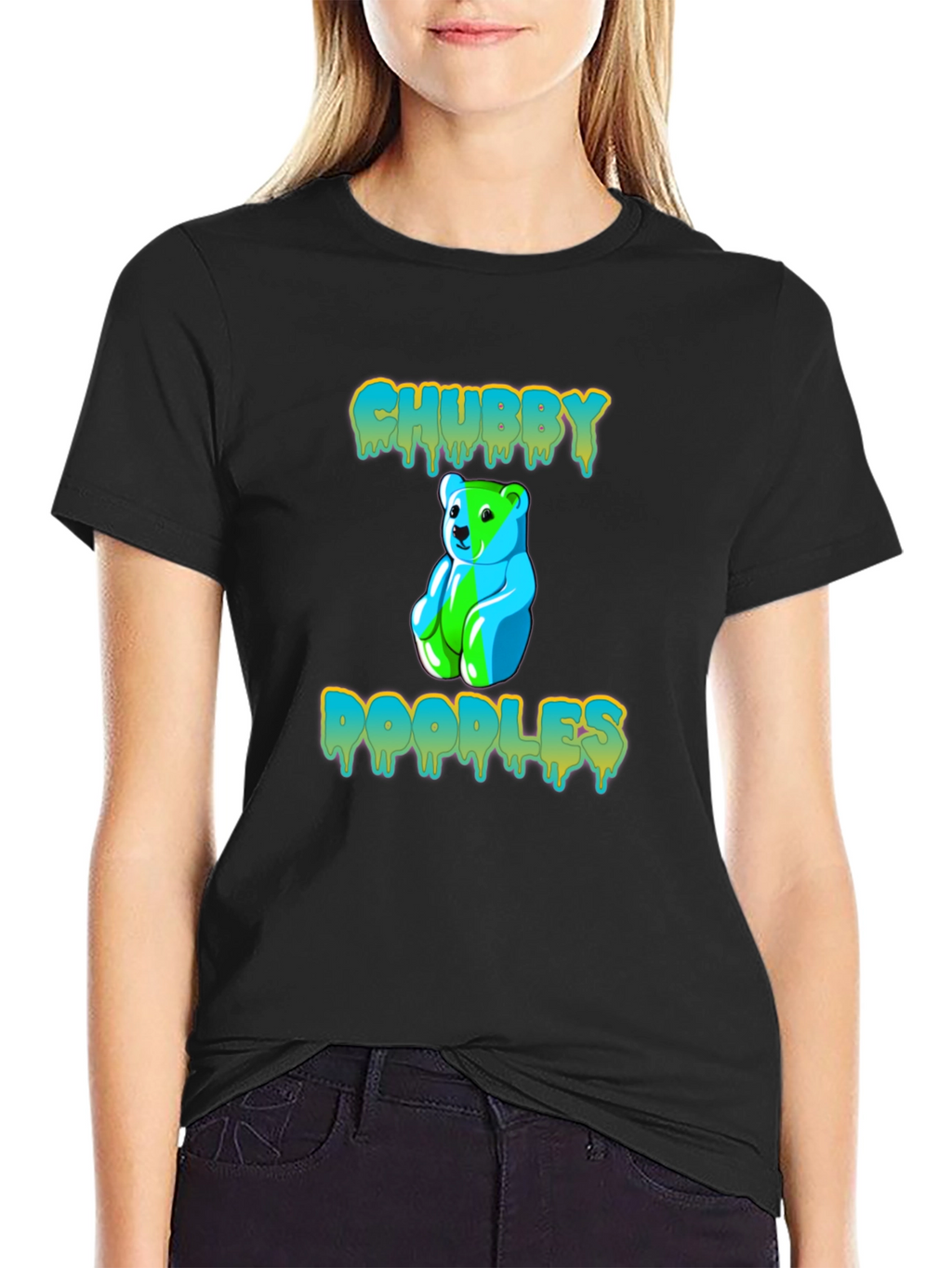 Chubby Doodles Gummy Bear Graphic T-Shirt