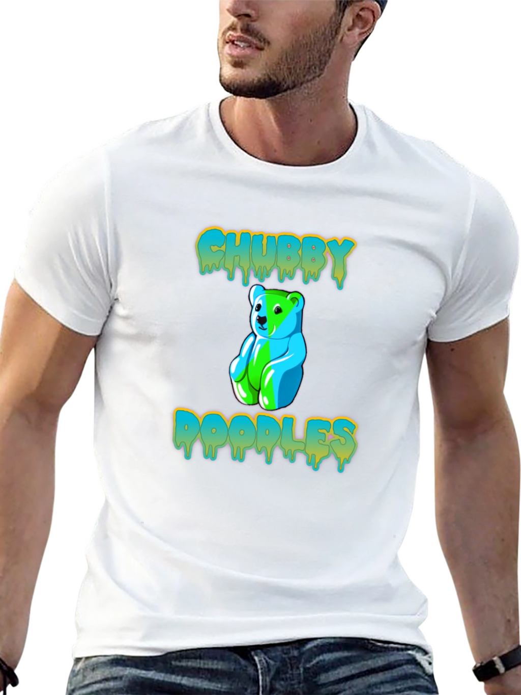 Chubby Doodles Gummy Bear Graphic T-Shirt