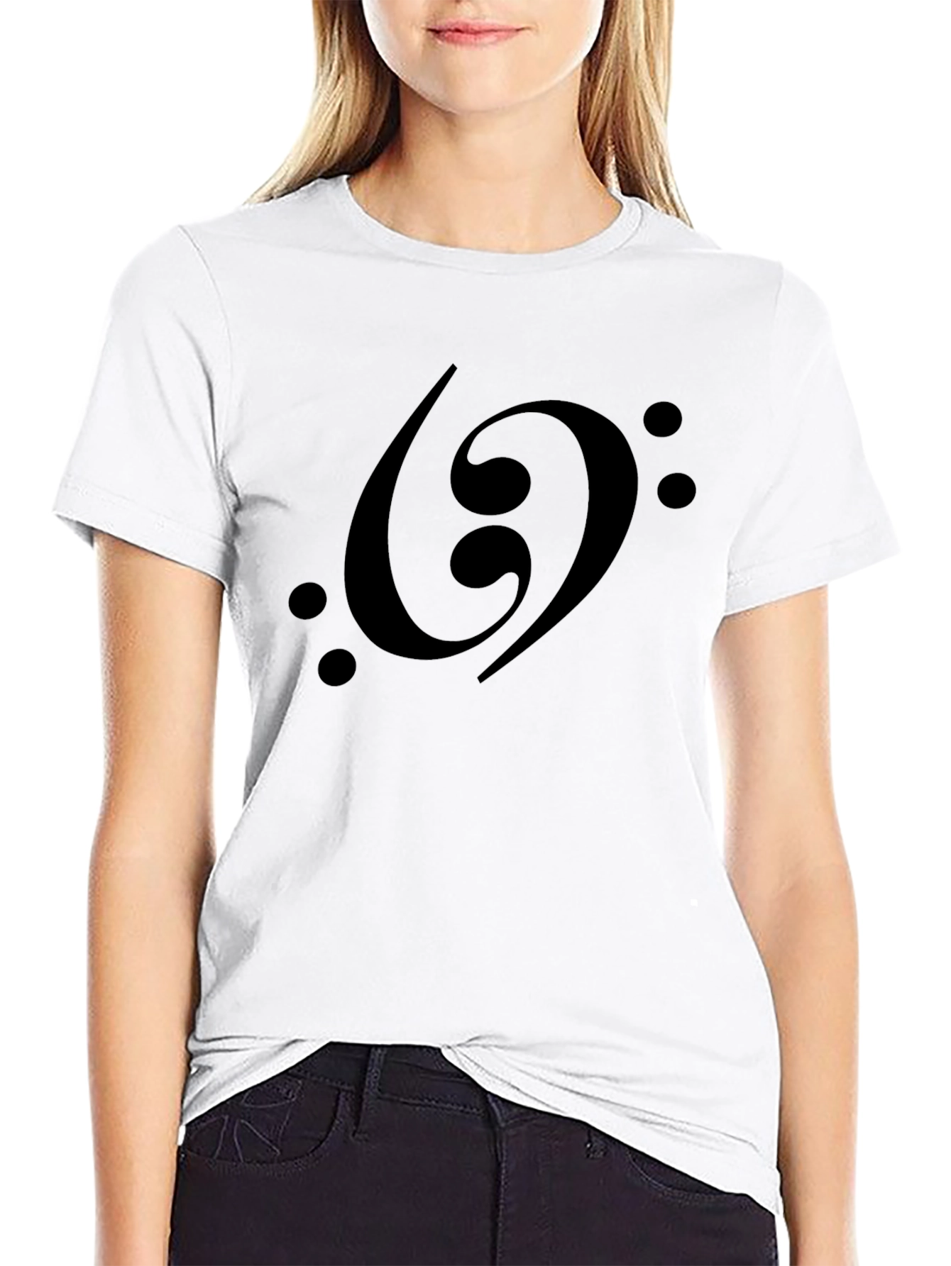 Bass Clef Graphic Tee - Musical Style