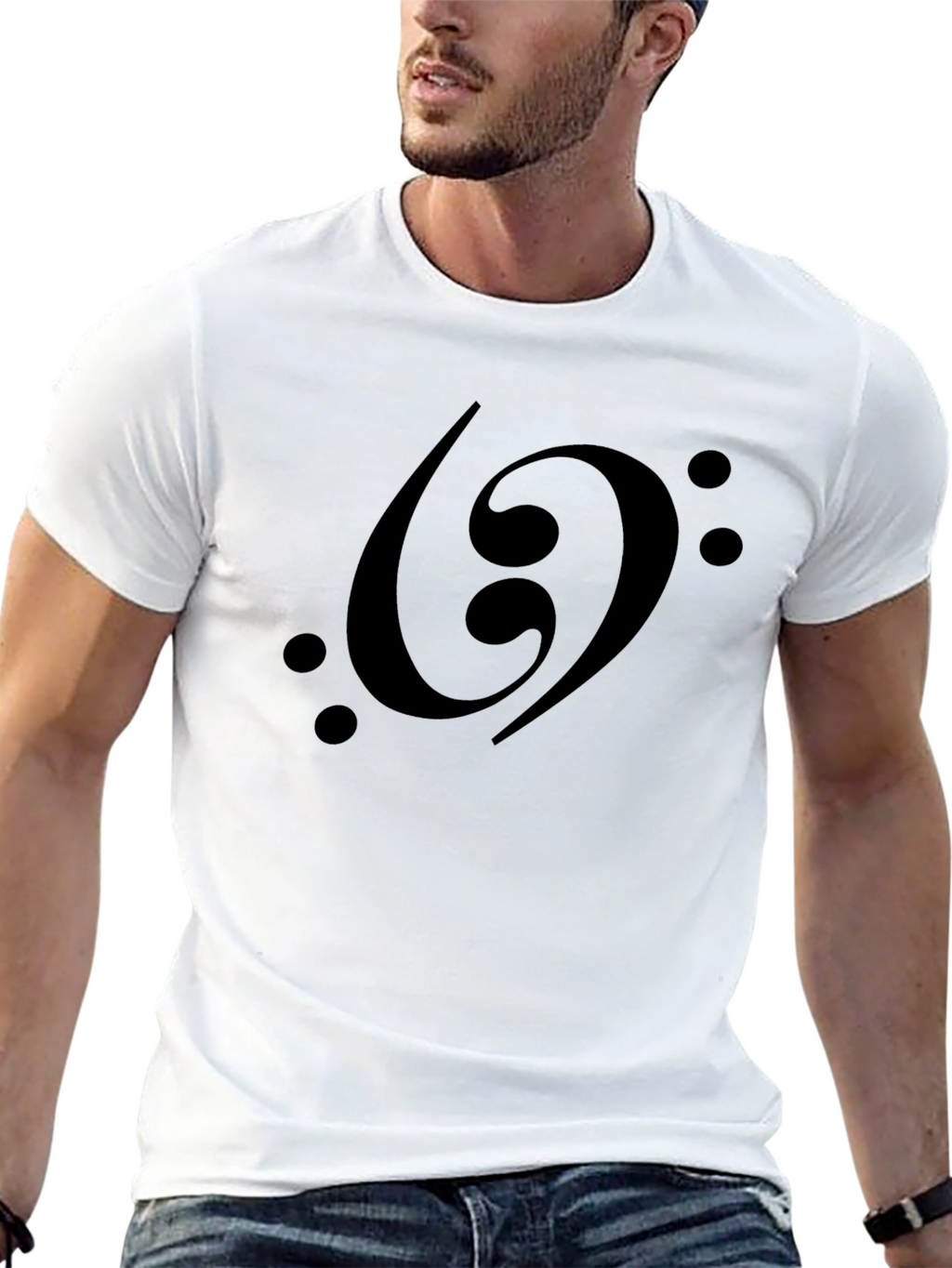 Bass Clef Graphic Tee - Musical Style
