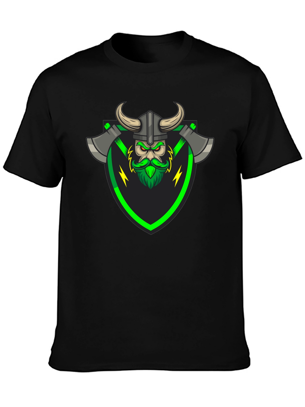 Viking Warrior Graphic Tee - Black T-Shirt