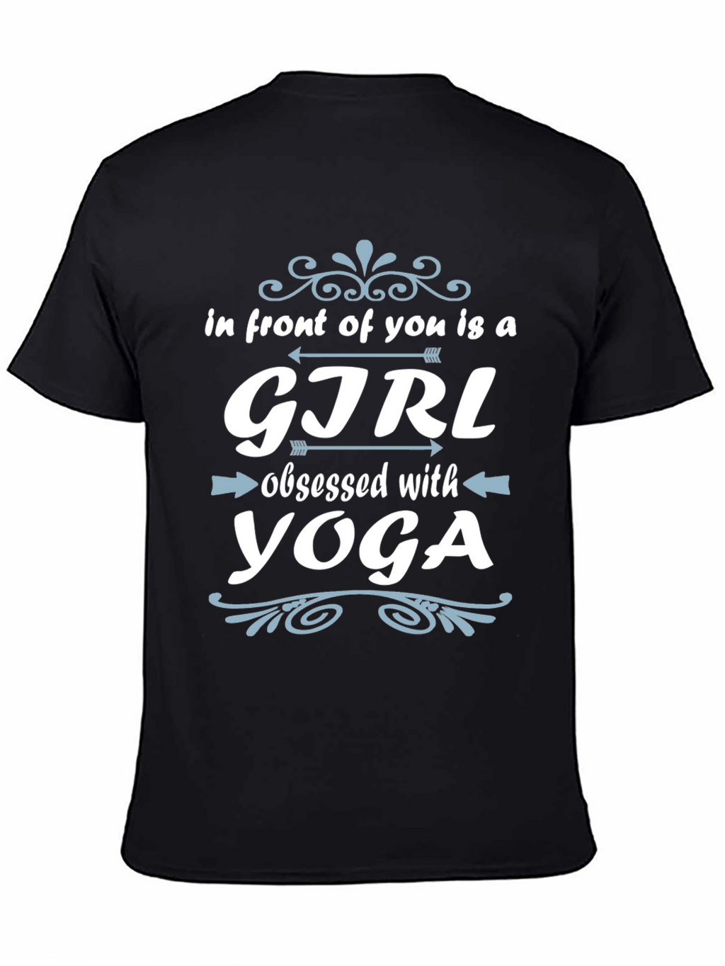 Yoga Obsessed Girl Graphic Tee - Black