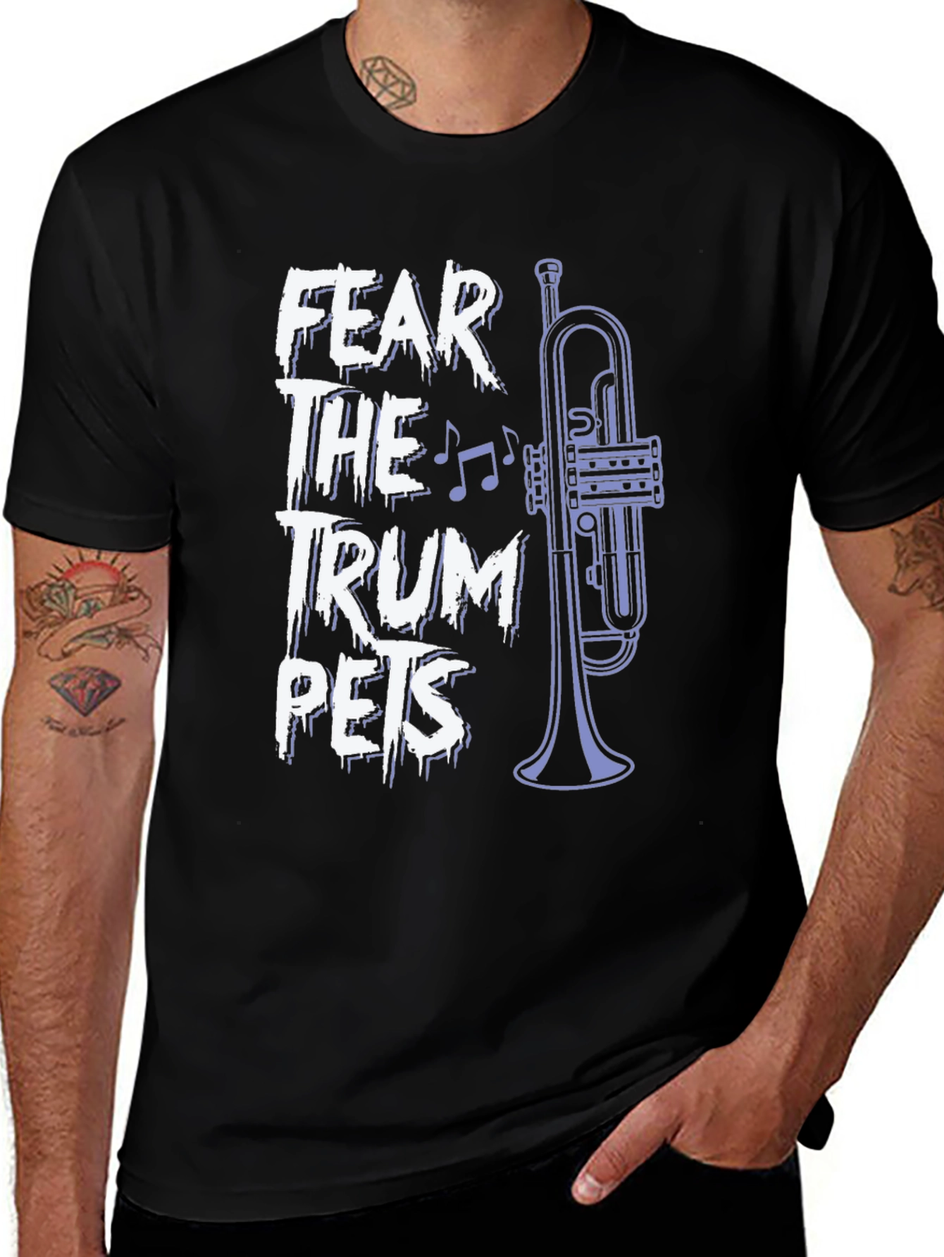 Fear the Trumpets Graphic Tee - Band Humor