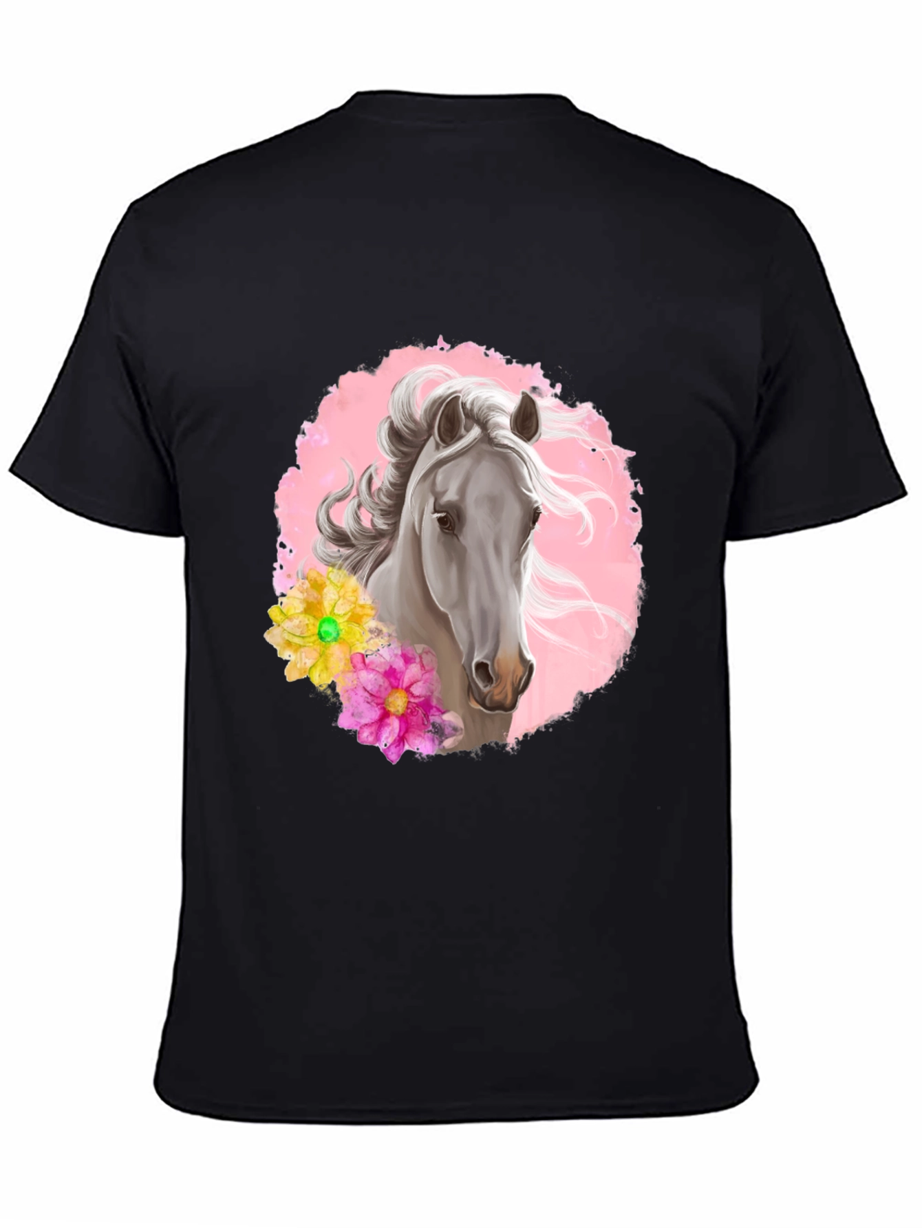 Horse & Floral Graphic Tee - Stylish Mens Shirt