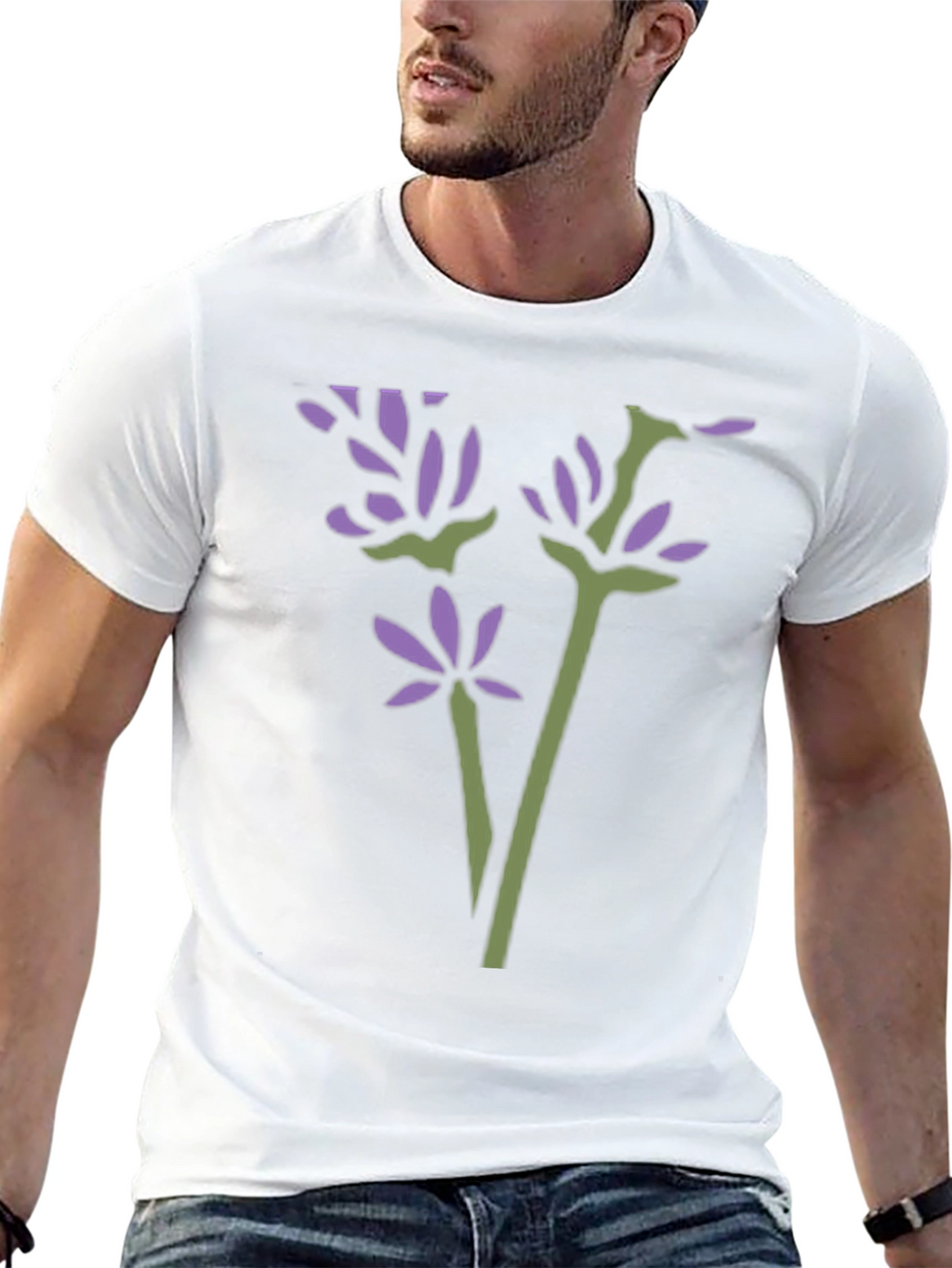 Floral Graphic Tee - Black Casual Shirt