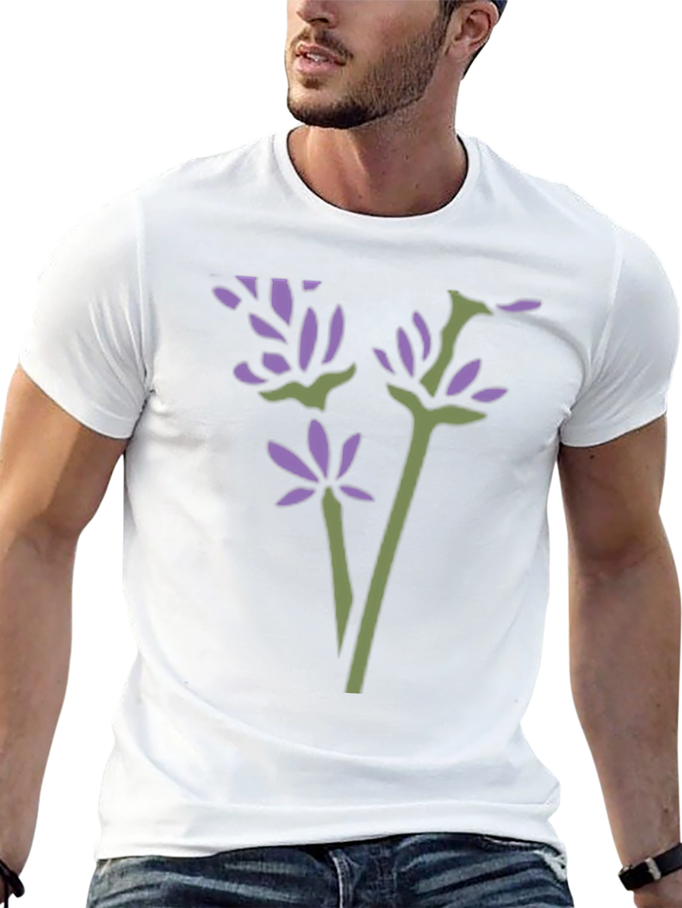 Floral Graphic Tee - Black Casual Shirt