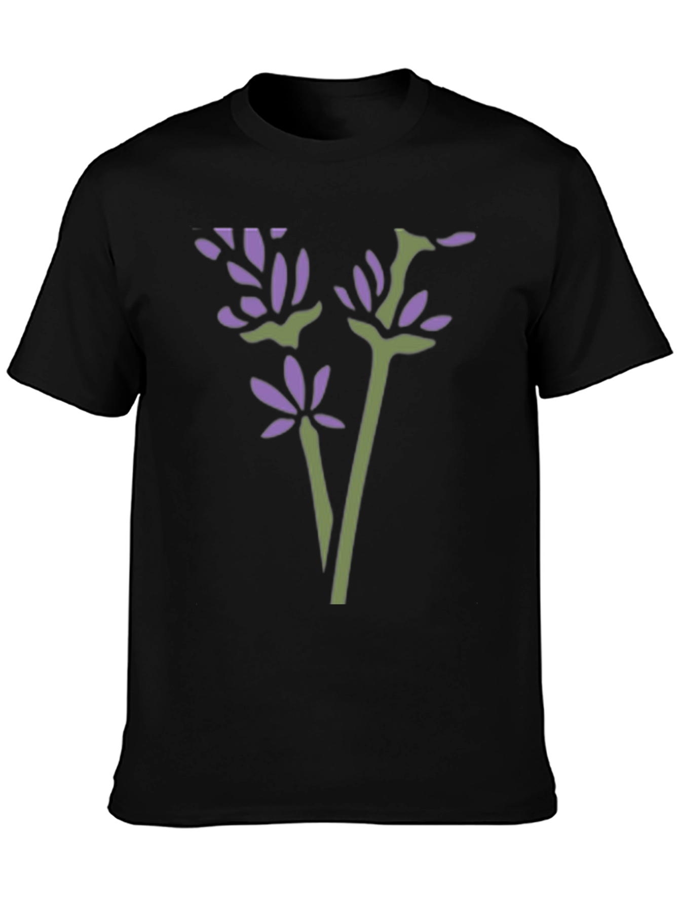 Floral Graphic Tee - Black Casual Shirt