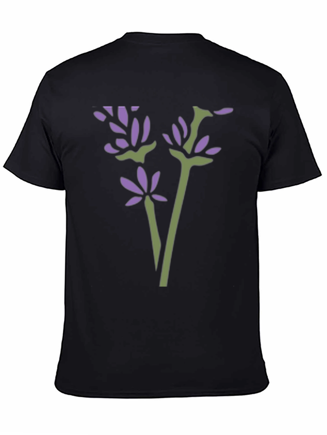 Floral Graphic Tee - Black Casual Shirt