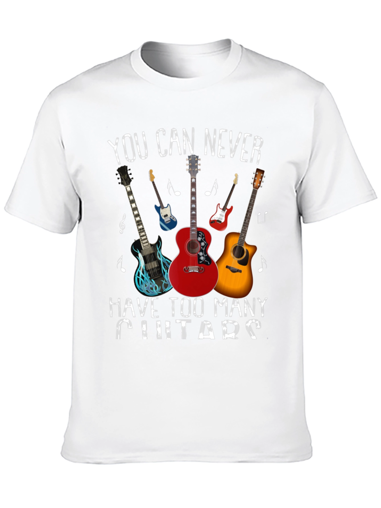 Guitar Lover T-Shirt: Never Too Many Guitars