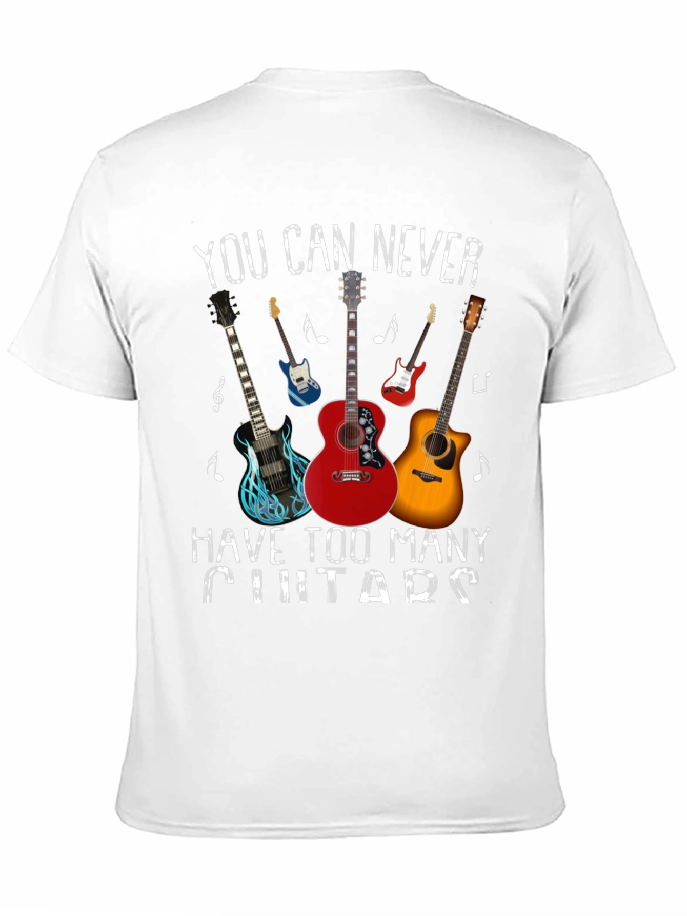 Guitar Lover T-Shirt: Never Too Many Guitars
