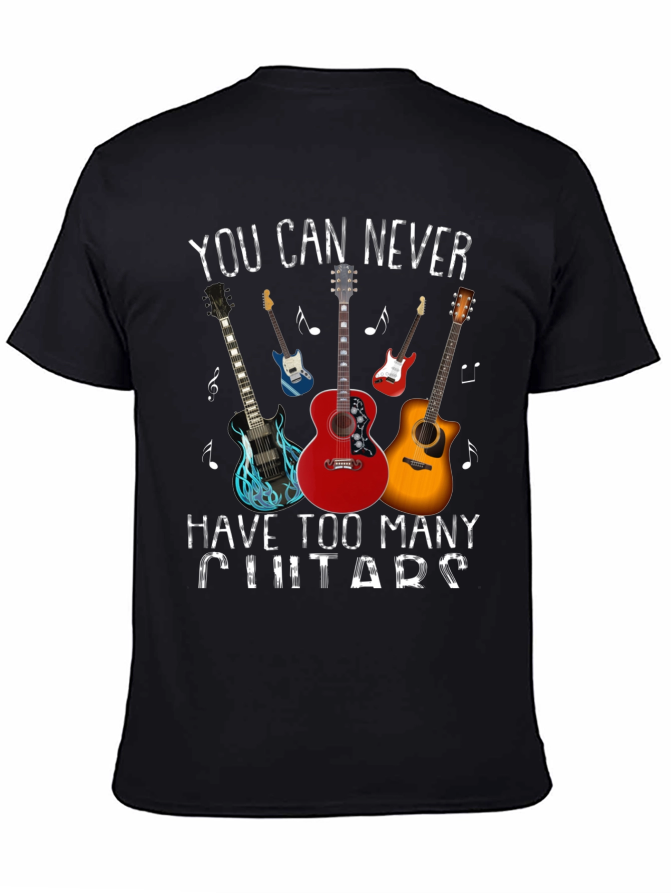 Guitar Lover T-Shirt: Never Too Many Guitars