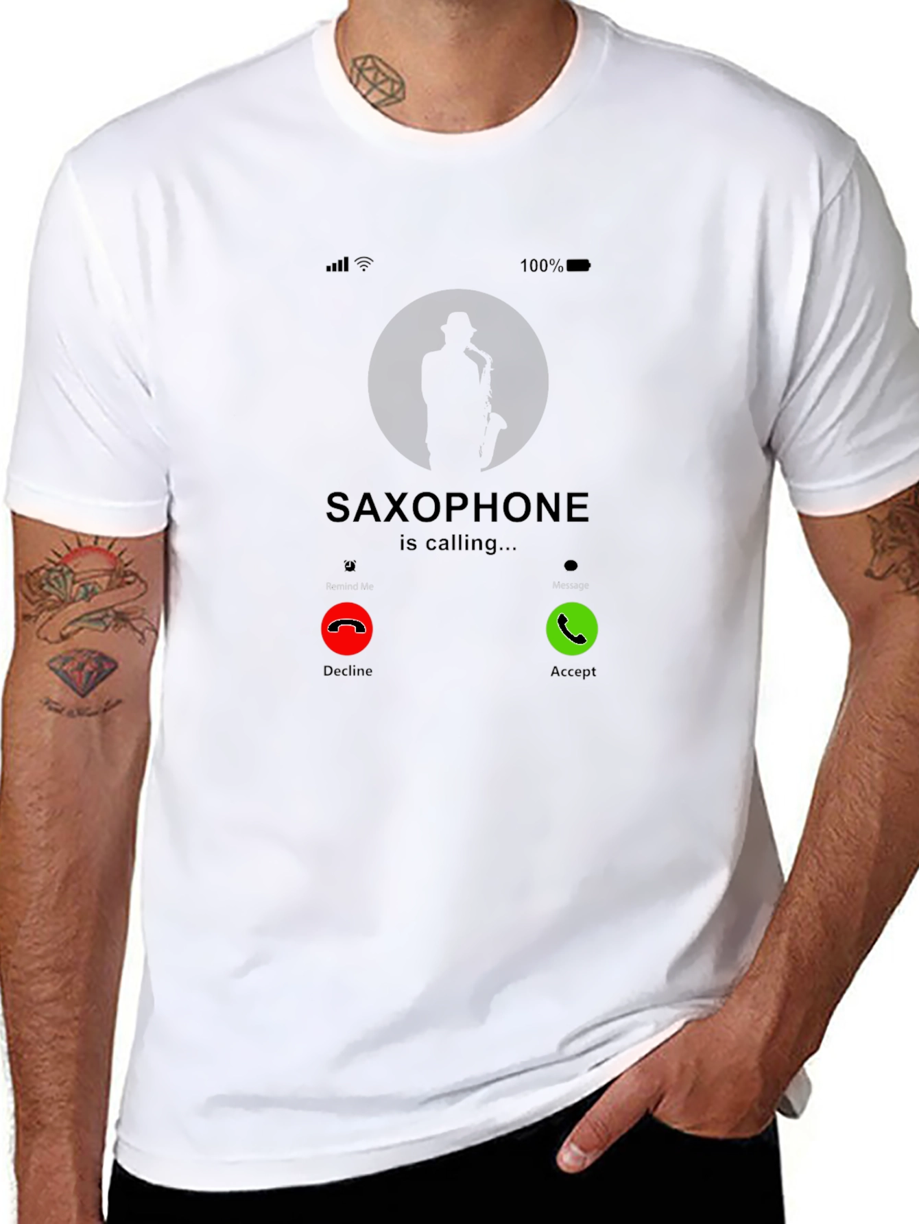 Saxophone Calling T-Shirt - Music Lover Tee