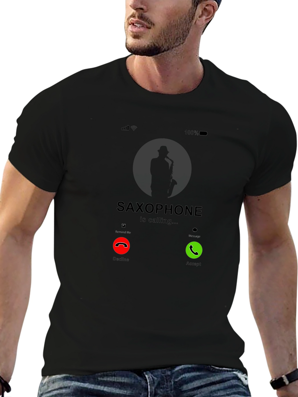 Saxophone Calling T-Shirt - Music Lover Tee