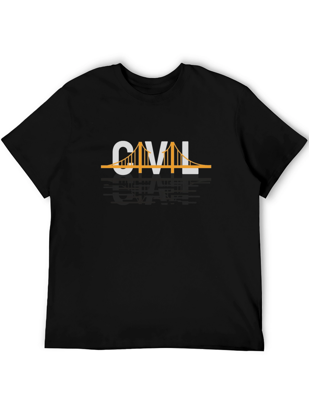 Civil Engineering Bridge T-Shirt - Black