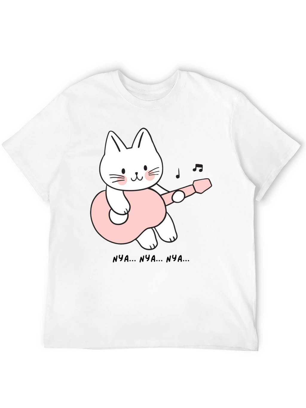Cat Guitarist Black T-Shirt