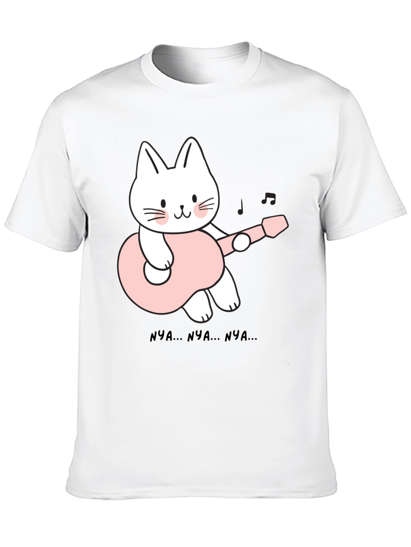 Cat Guitarist Black T-Shirt