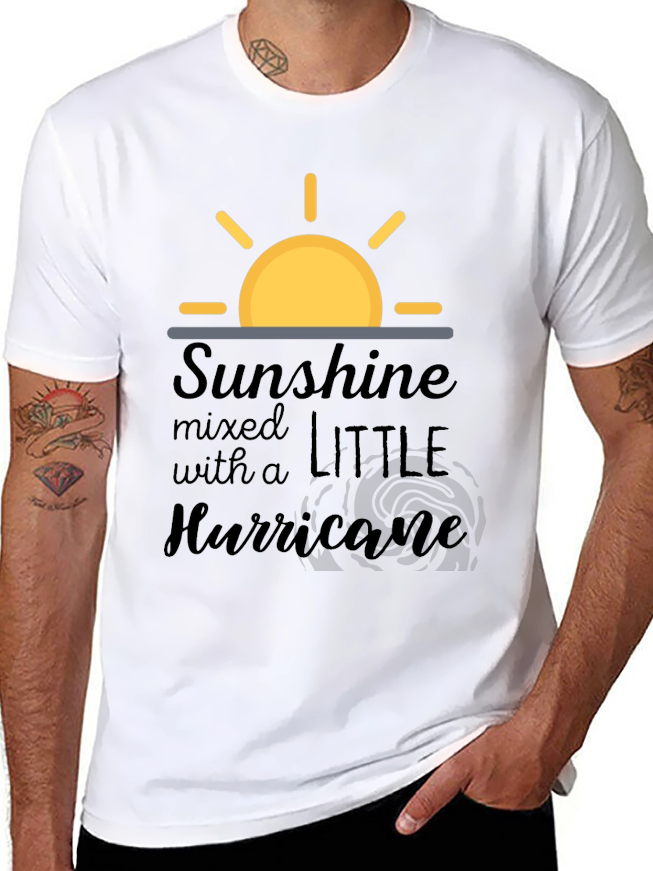 Sunshine and Hurricane Black T-Shirt