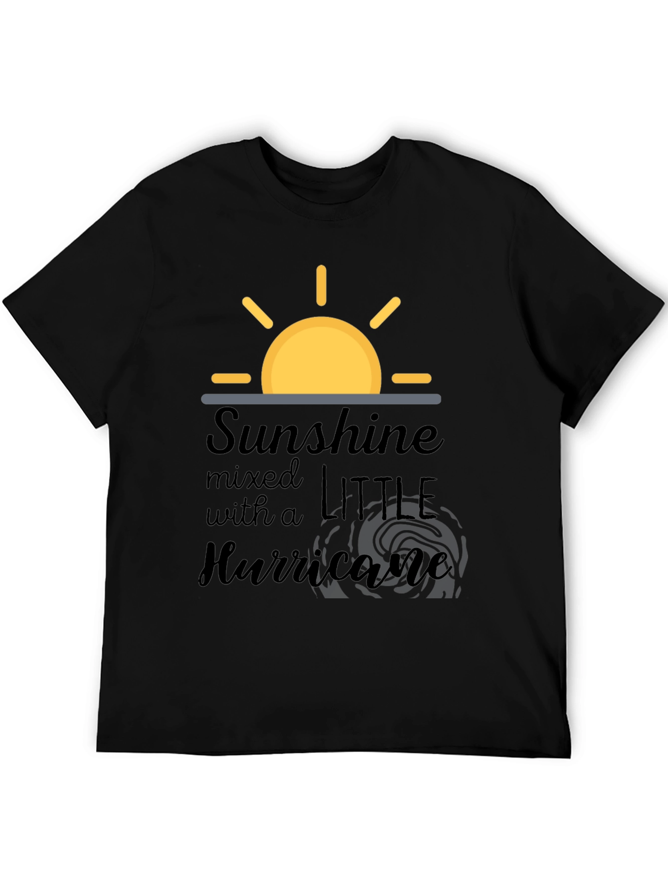 Sunshine and Hurricane Black T-Shirt
