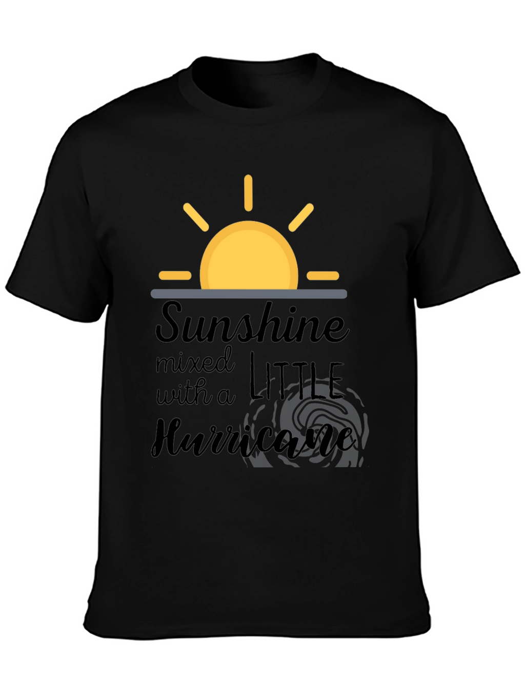 Sunshine and Hurricane Black T-Shirt