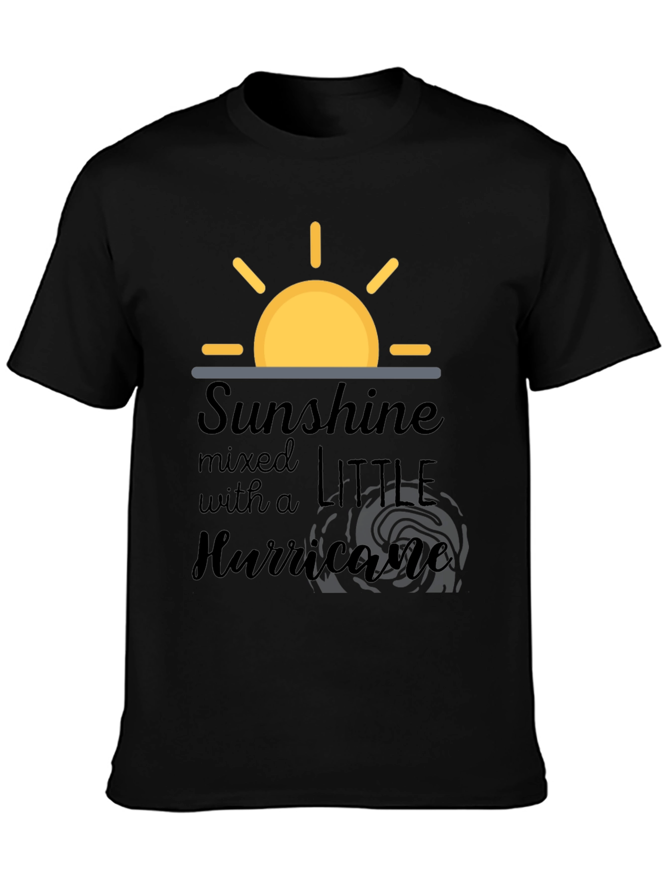 Sunshine and Hurricane Black T-Shirt