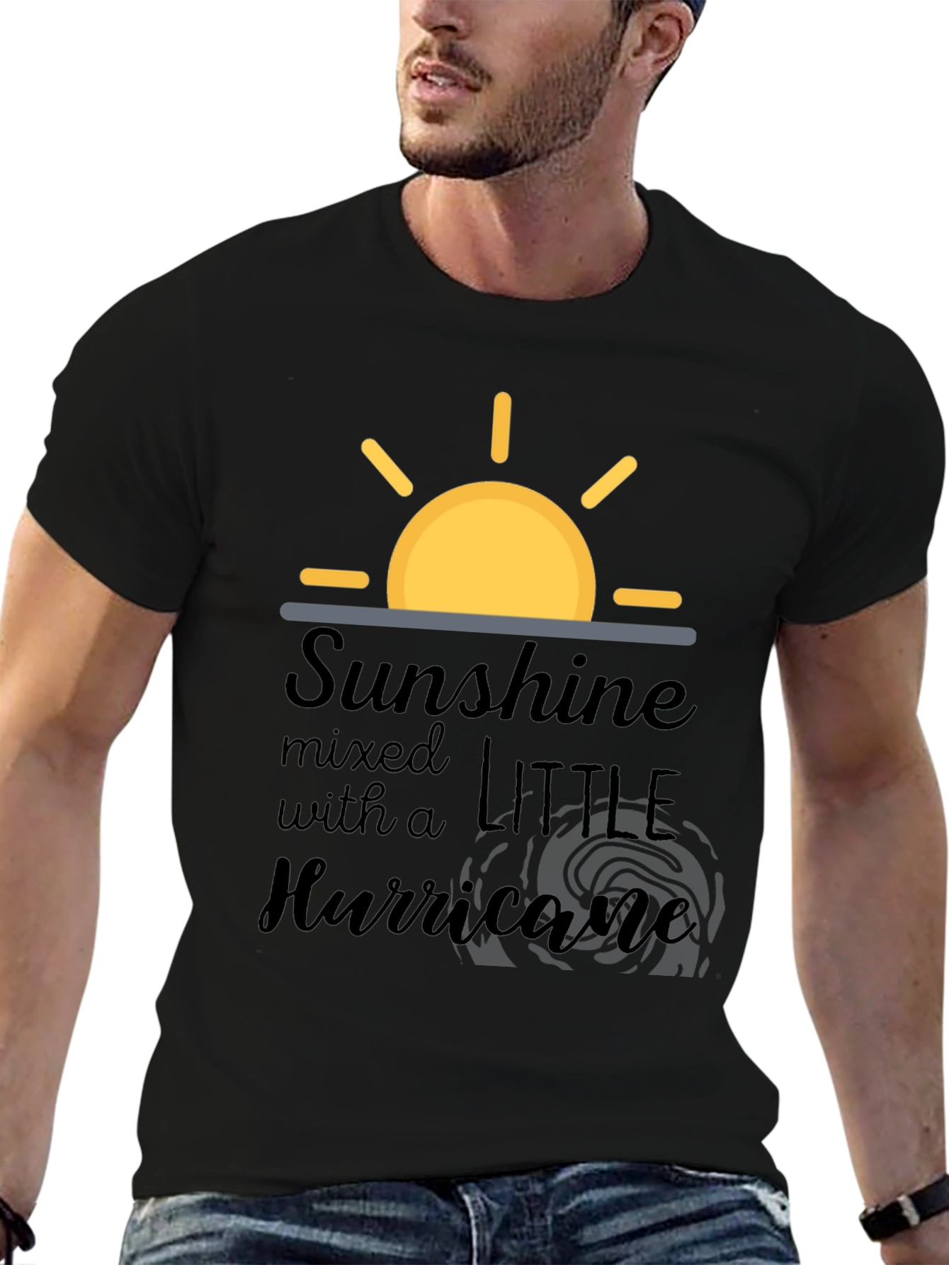 Sunshine and Hurricane Black T-Shirt