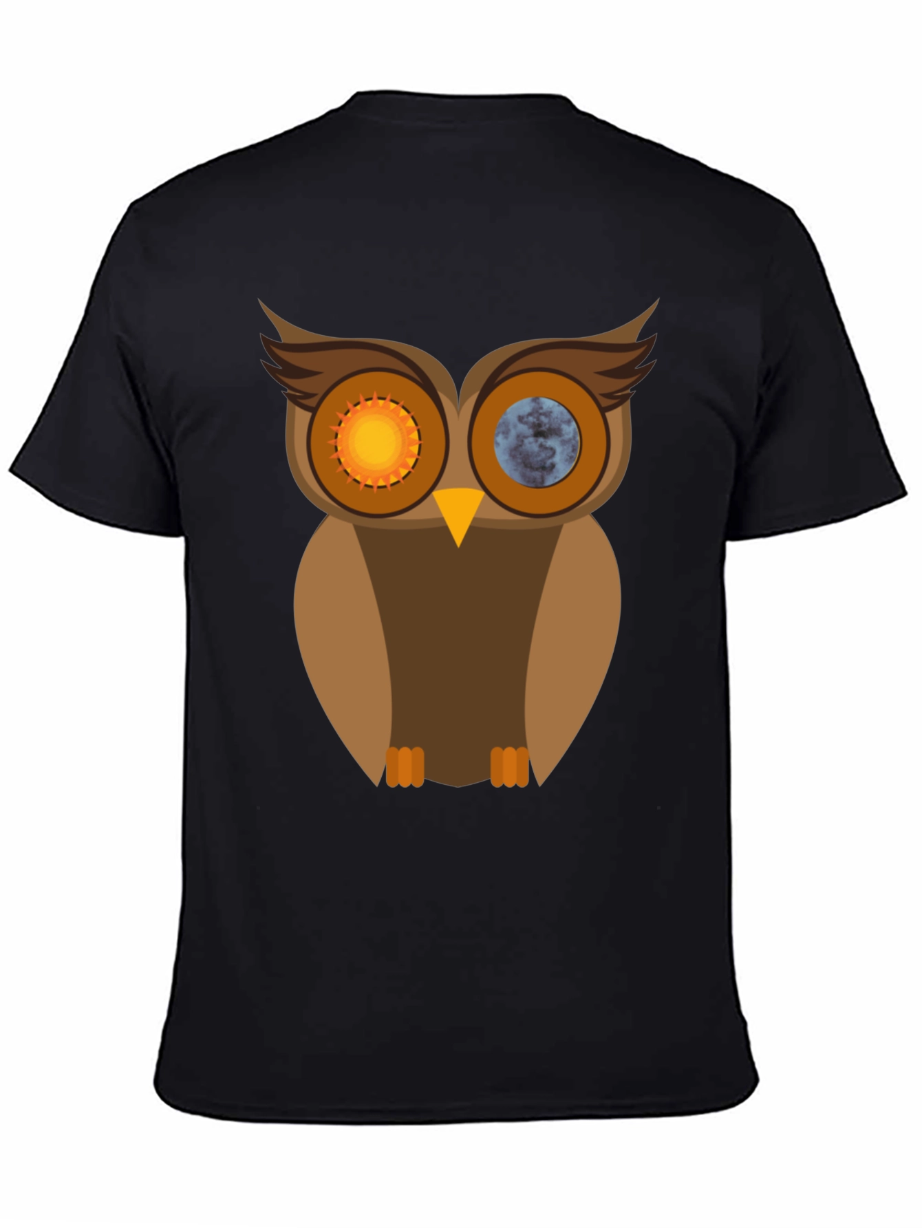 Sun & Moon Owl Graphic T-Shirt